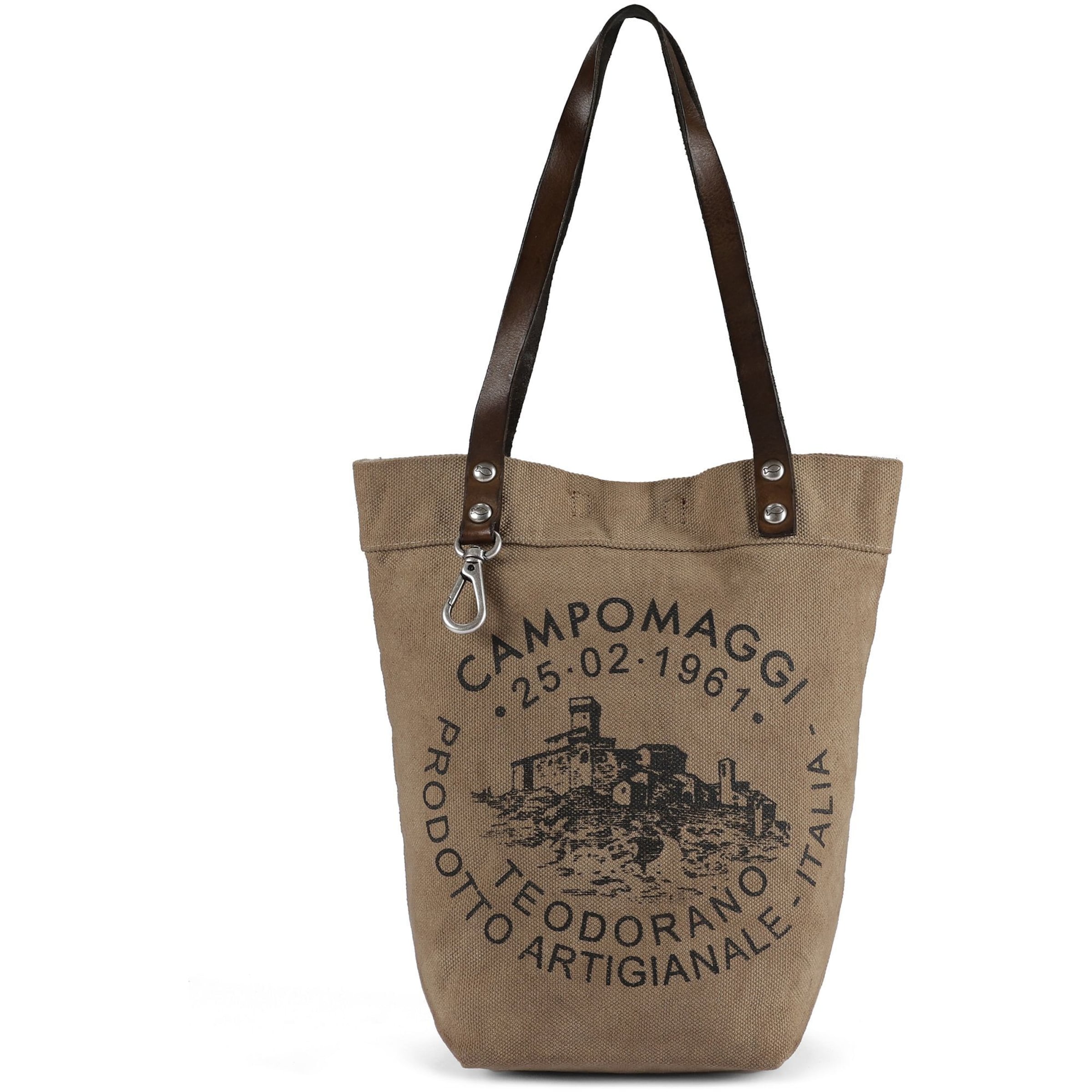 Campomaggi Schoudertas 'Filodendro' in Groen: voorkant