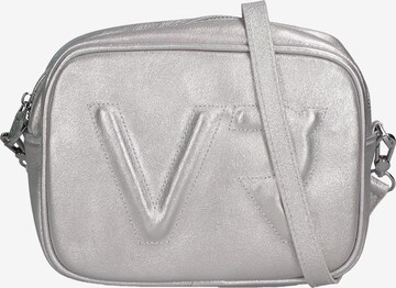 Borsa a tracolla 'Borsa a Tracolla Donna Pelle Laminata con Zip' di Virginia Rhinè in argento: frontale