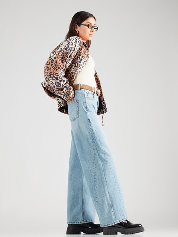 Gina Tricot Wide Leg Jeans i blå
