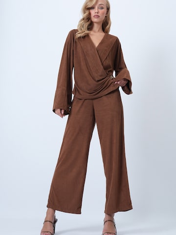 Trend Alaçatı Stili Kalhotový kostým – hnědá