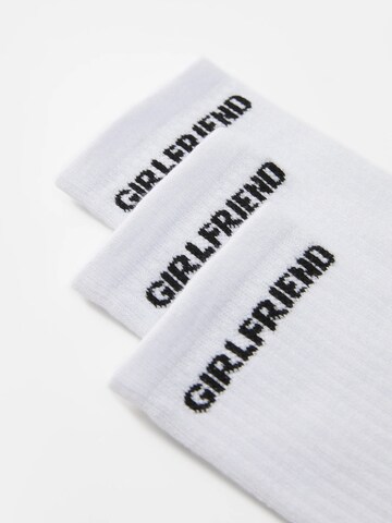 Girlfriend Collective - Meias ' 3-Pack ' em branco
