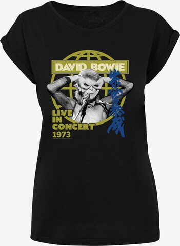 F4NT4STIC Shirt 'David Bowie Live in Concert 1973' in Zwart: voorkant