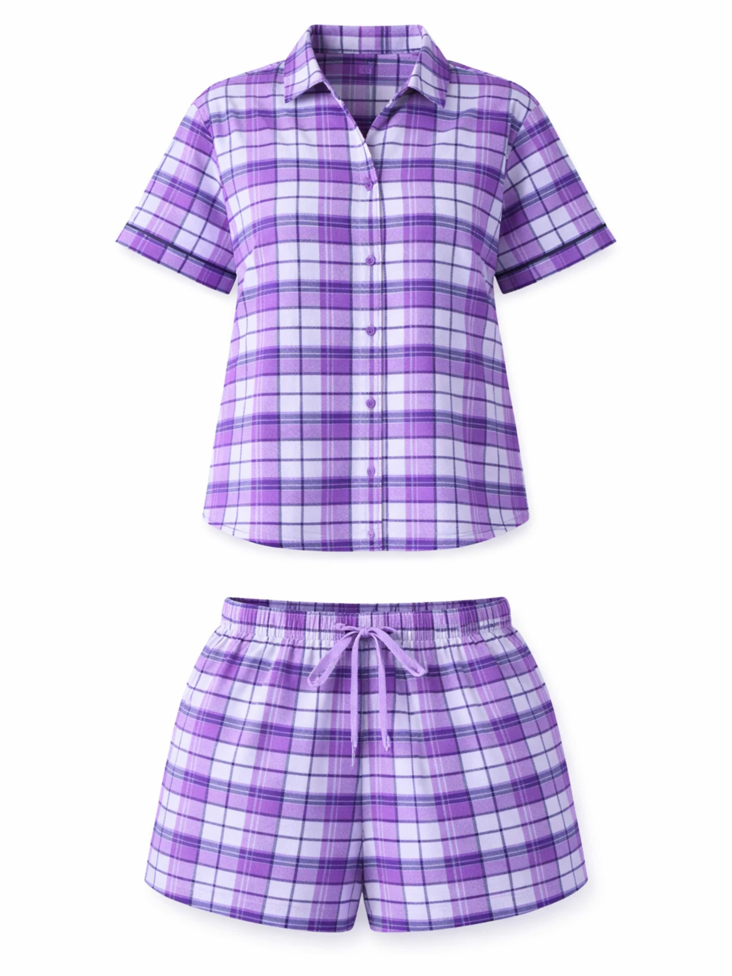 LEAFLETIC Pyjama in Lila: voorkant