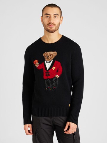 Pullover 'NYBEAR' di Polo Ralph Lauren in nero: frontale