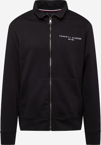 TOMMY HILFIGER Sweatjacke in Schwarz: predná strana