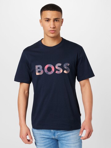 BOSS Orange T-Shirt in Blau: predná strana