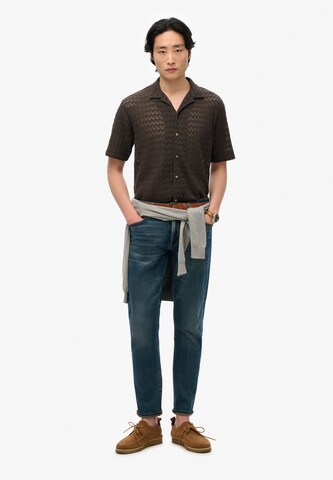 Superdry Comfort fit Button Up Shirt in Black