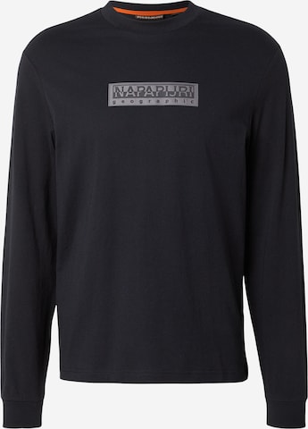 Tricou de la NAPAPIJRI pe negru: față