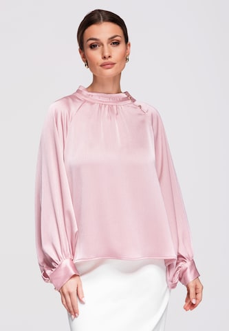 Ombre Blouse in Roze: voorkant