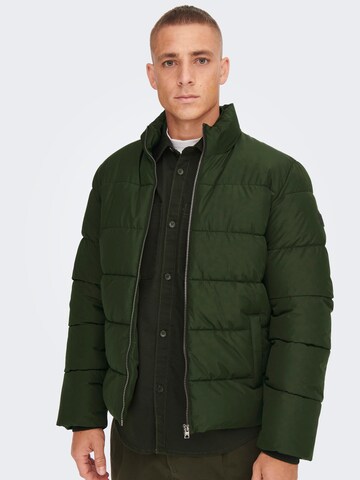 Veste mi-saison Only & Sons en vert