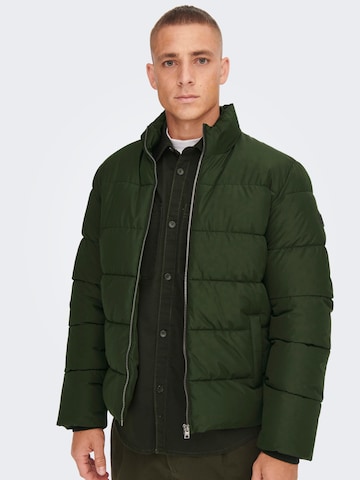 Only & Sons Between-Season Jacket in Green
