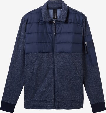 TOM TAILOR Sweatvest in Blauw: voorkant