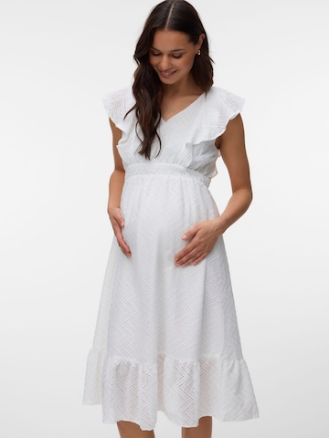 Robe 'MLAnna' MAMALICIOUS en blanc : devant
