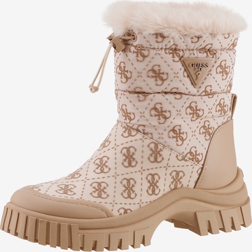 GUESS Snow Boots in Beige: front