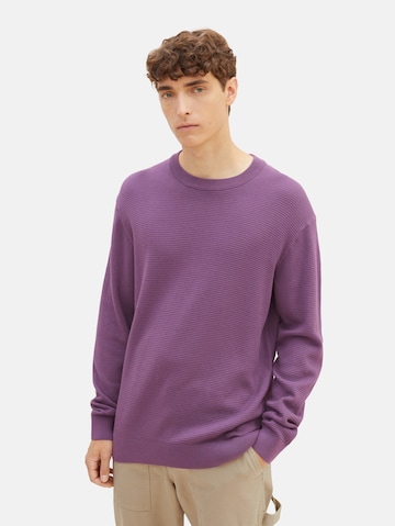 TOM TAILOR DENIM Sweater in Purple