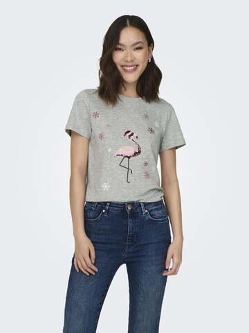 ONLY Shirt in Grijs: voorkant