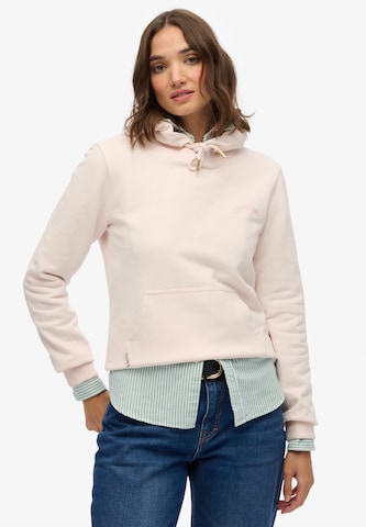 Sweat-shirt 'Essential' Superdry en beige : devant