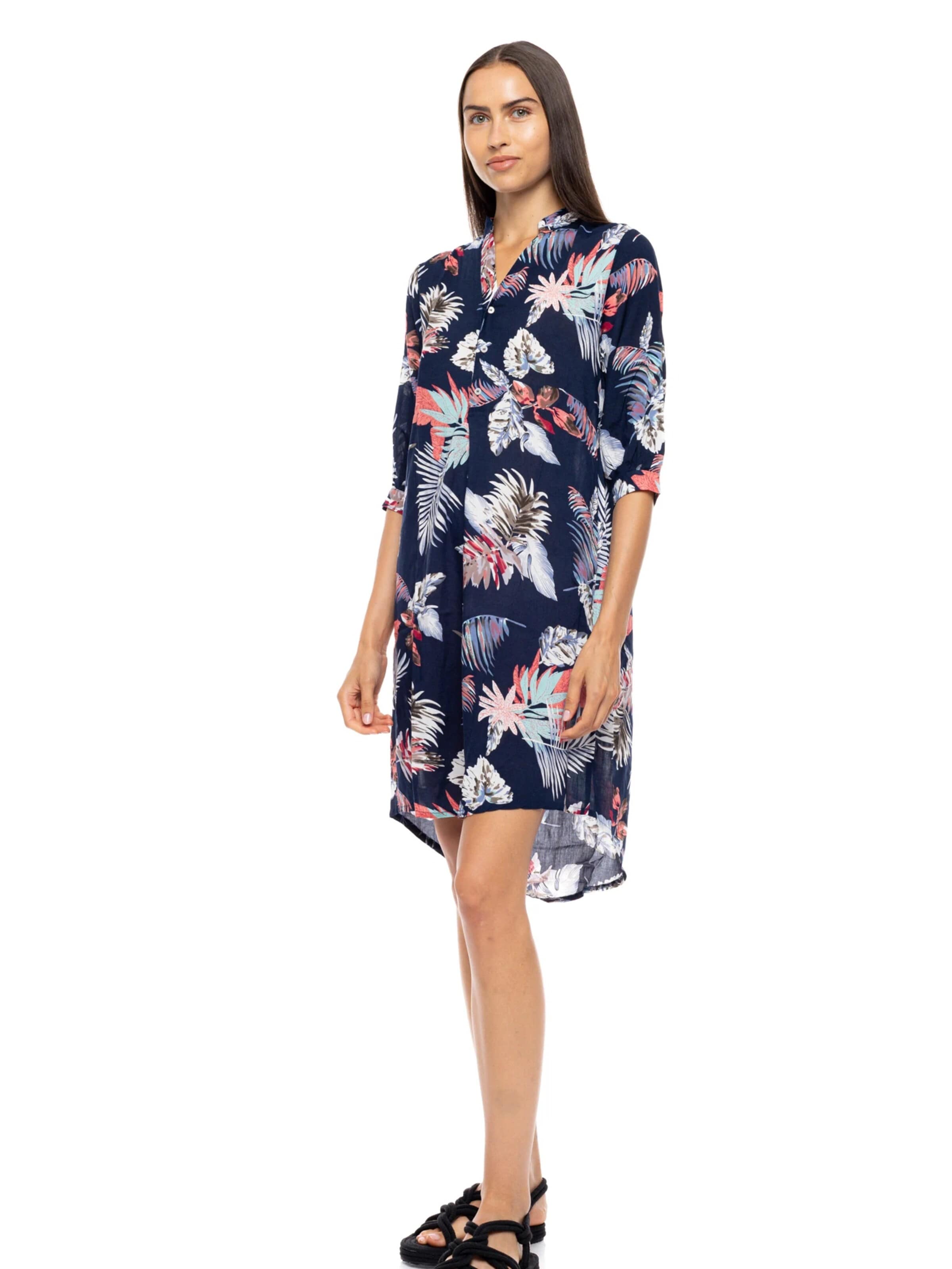 Pink Label Zomerjurk 'BEACHWEAR TROPICAL' in Blauw