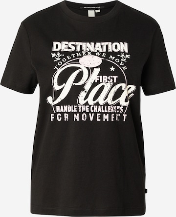 QS T-Shirt in Schwarz: Vorderseite
