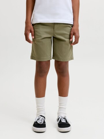 Coupe slim Pantalon Jack & Jones Junior en vert : devant
