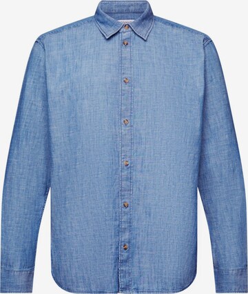 ESPRIT Comfort fit Button Up Shirt in Blue: front