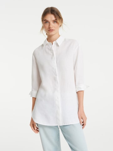 Camicia da donna 'Fython' di OPUS in bianco: frontale