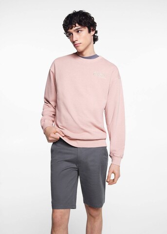 MANGO TEEN Sweatshirt 'Respect' in Pink: predná strana