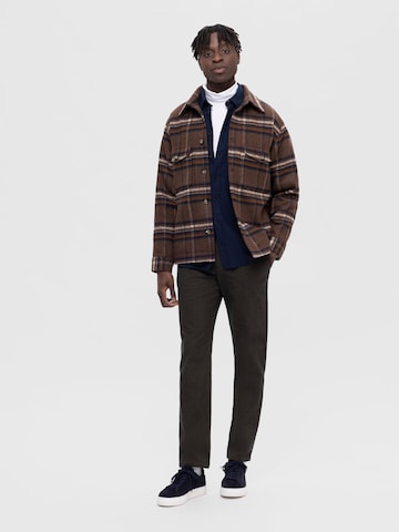 SELECTED HOMME Between-Season Jacket in Brown