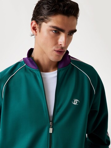 GUESS Zip-Up Hoodie 'Scuba' in Green