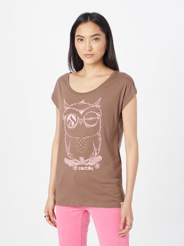 Iriedaily Shirt 'Skateowl 2' in Brown: front