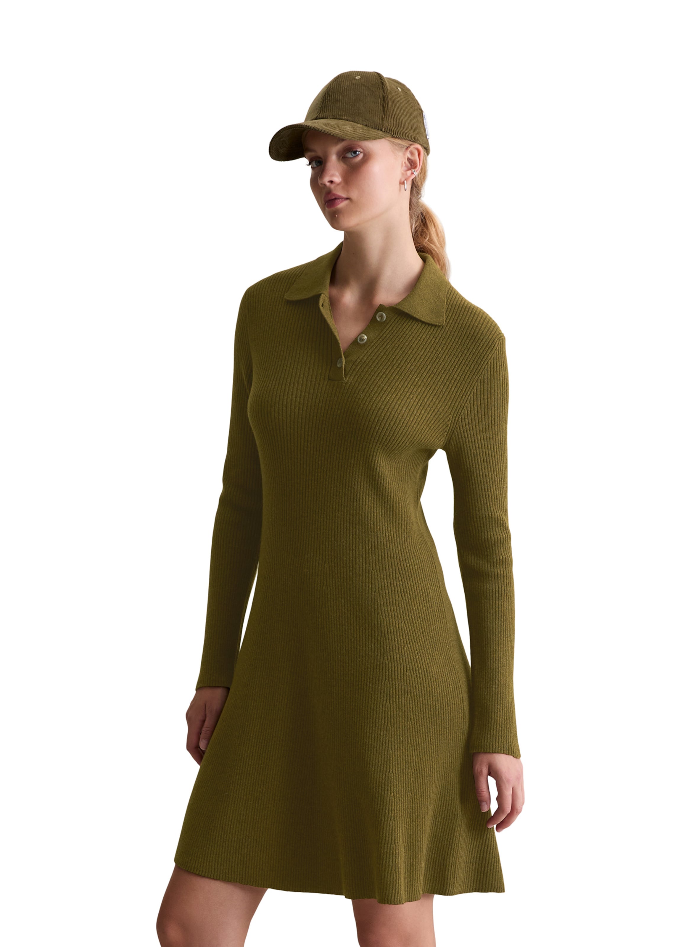 Robes en maille Marc O'Polo DENIM en vert : devant