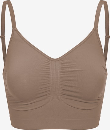 cfab (formerly creamy fabrics) Bustier BH 'Comfort Bralette' in Braun: Vorderseite