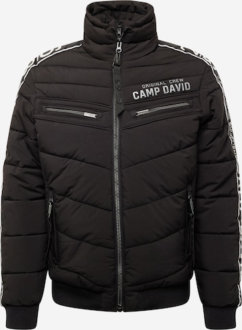 CAMP DAVID Winterjas in Zwart: voorkant