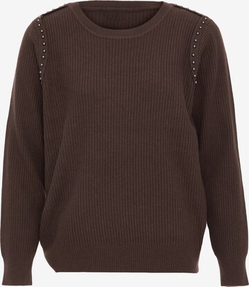 Pull-over dulcey en marron : devant