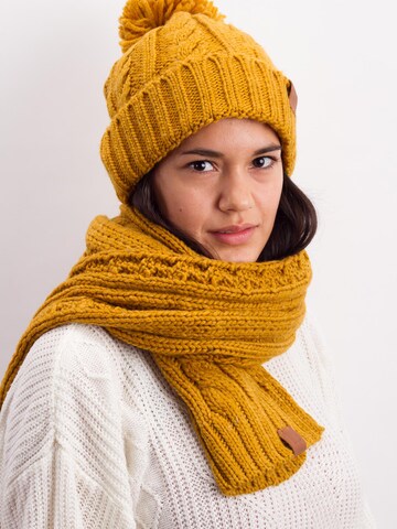 Manufaktur13 Oversizeschal 'Rough Knit' in Gelb