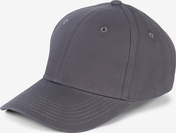 styleBREAKER Cap 'Baseball Cap Einfarbig' in Grau: Vorderseite