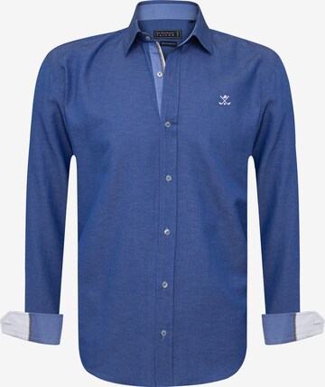 Coupe regular Chemise 'Sindy' Sir Raymond Tailor en bleu : devant