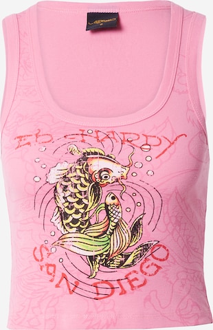 Ed Hardy Top in Pink: front