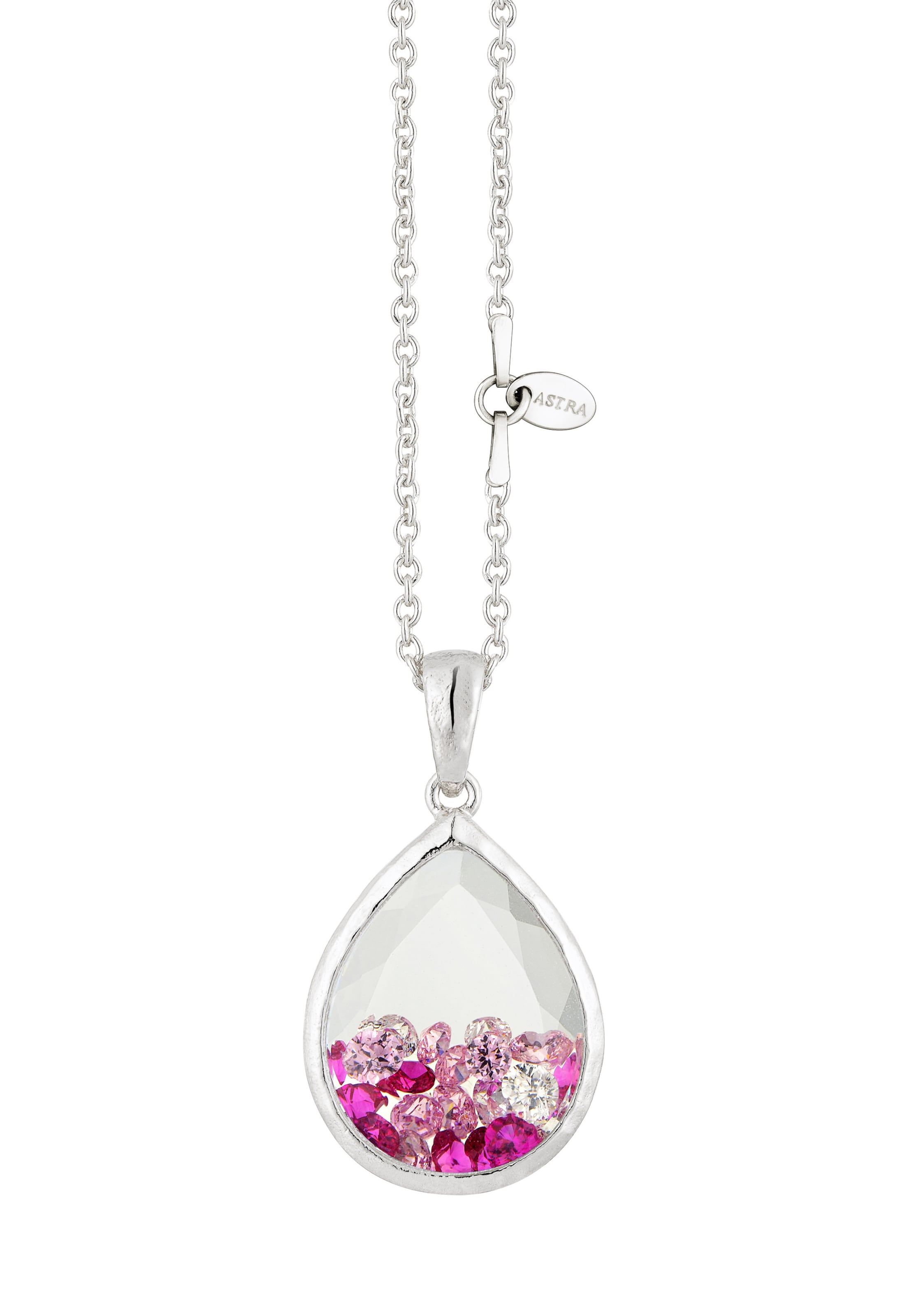 Astra Kette LONDON in Silber, Pink 