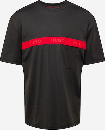 melns HUGO Red T-Krekls 'Dechilo': no priekšpuses