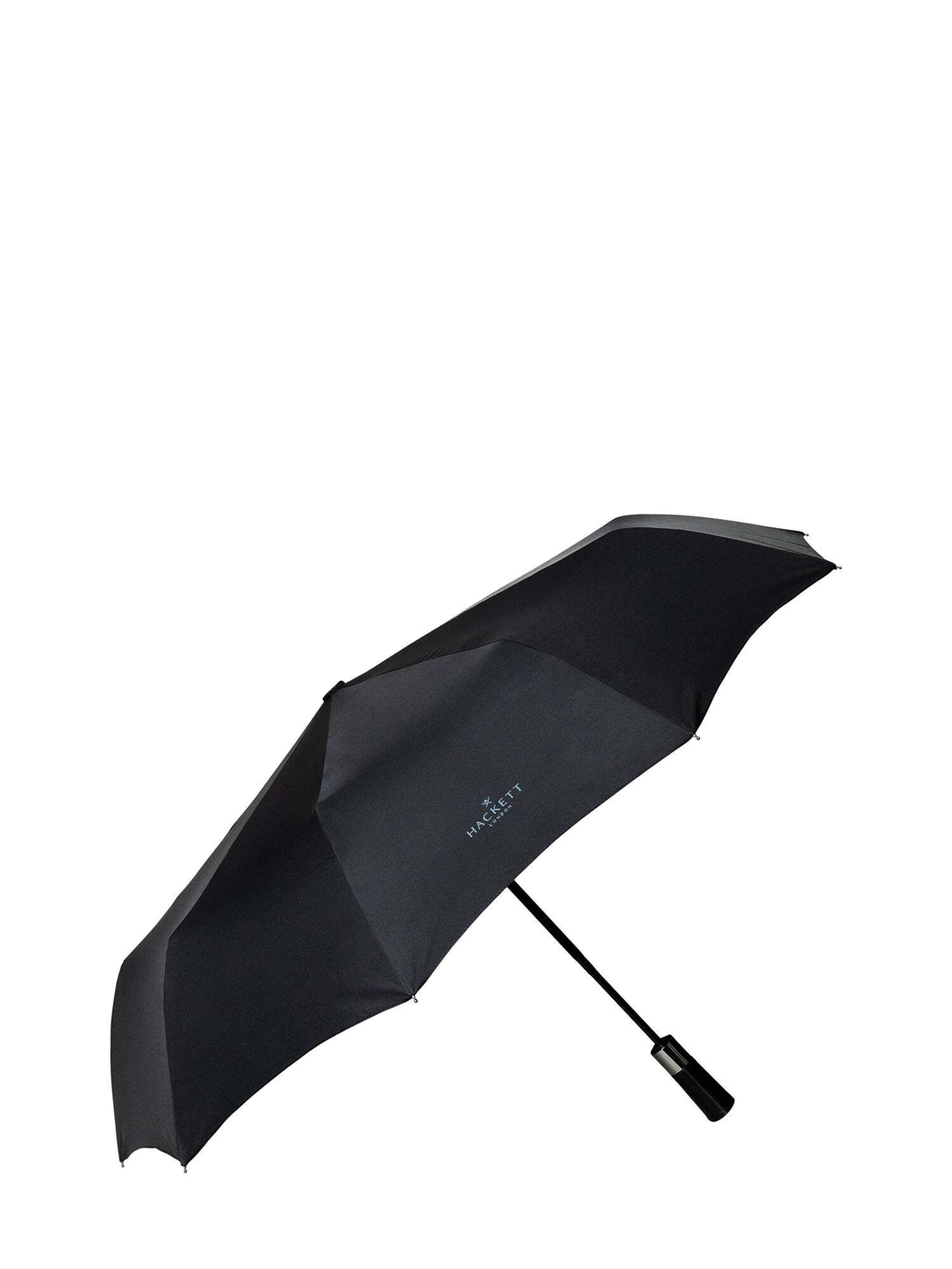 Hackett London Regenschirm 'AUTO O&C FOLD UMB' in Schwarz