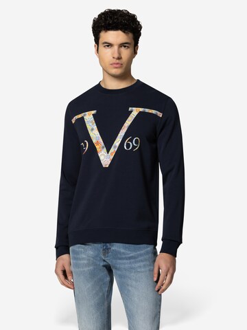 19V69 ITALIA Sweatshirt 'Nico Baroque' in Blue: front