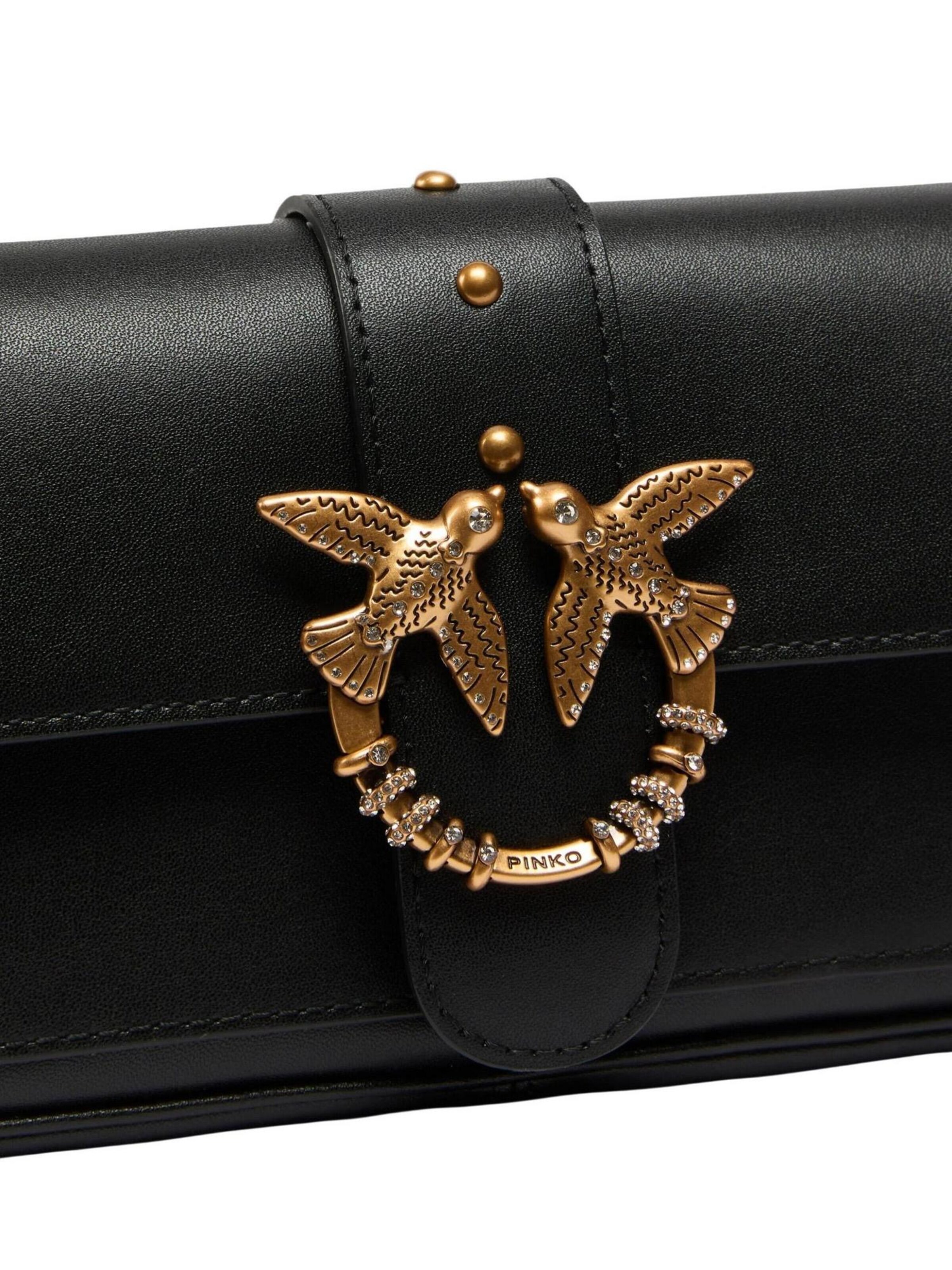PINKO Skuldertaske 'LOVE POCKET' i sort