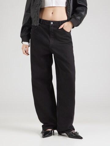 Loosefit Jeans 'Leni_B' di HUGO in nero: frontale