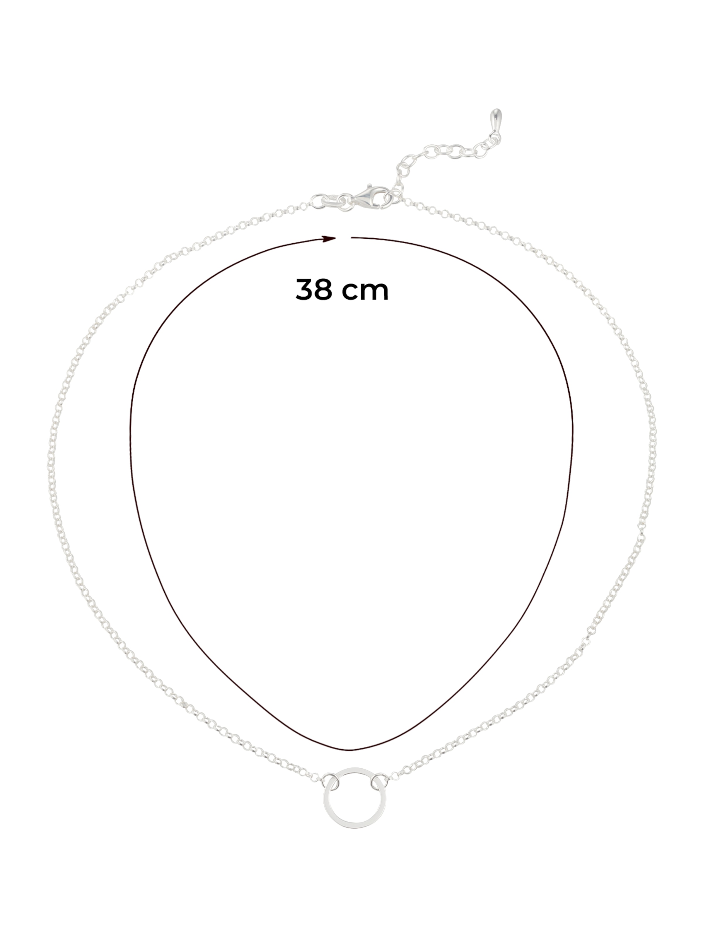 ELLI Necklace 'Kreis' in Silver