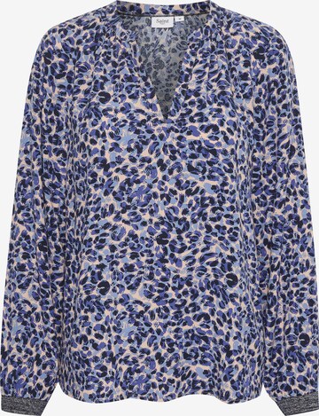 SAINT TROPEZ Blouse 'Pelé' in Blue: front