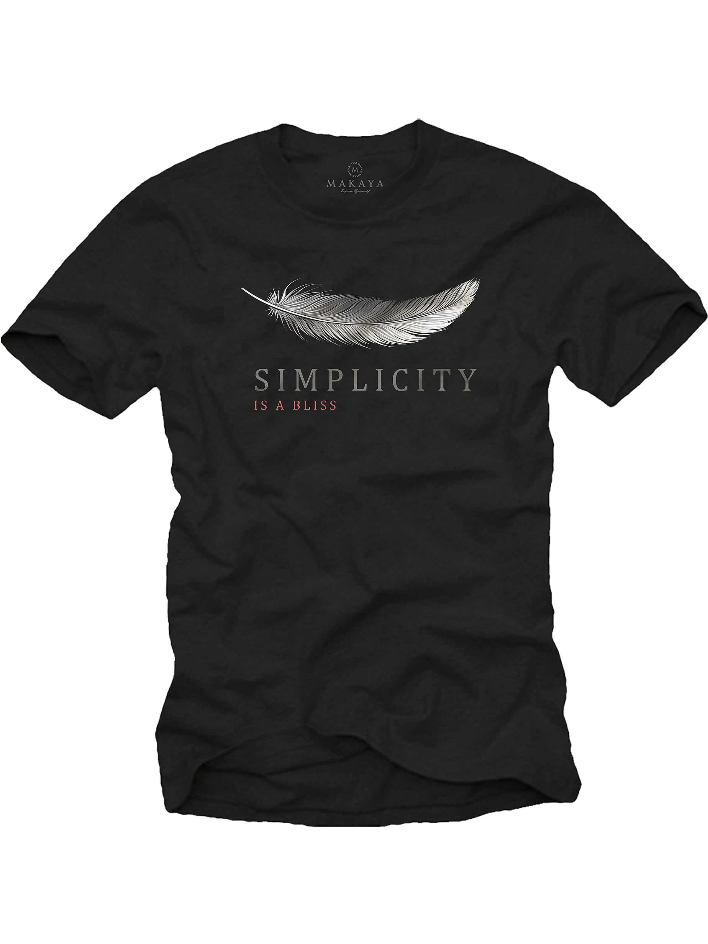 MAKAYA Shirt 'Feder' in Black: front