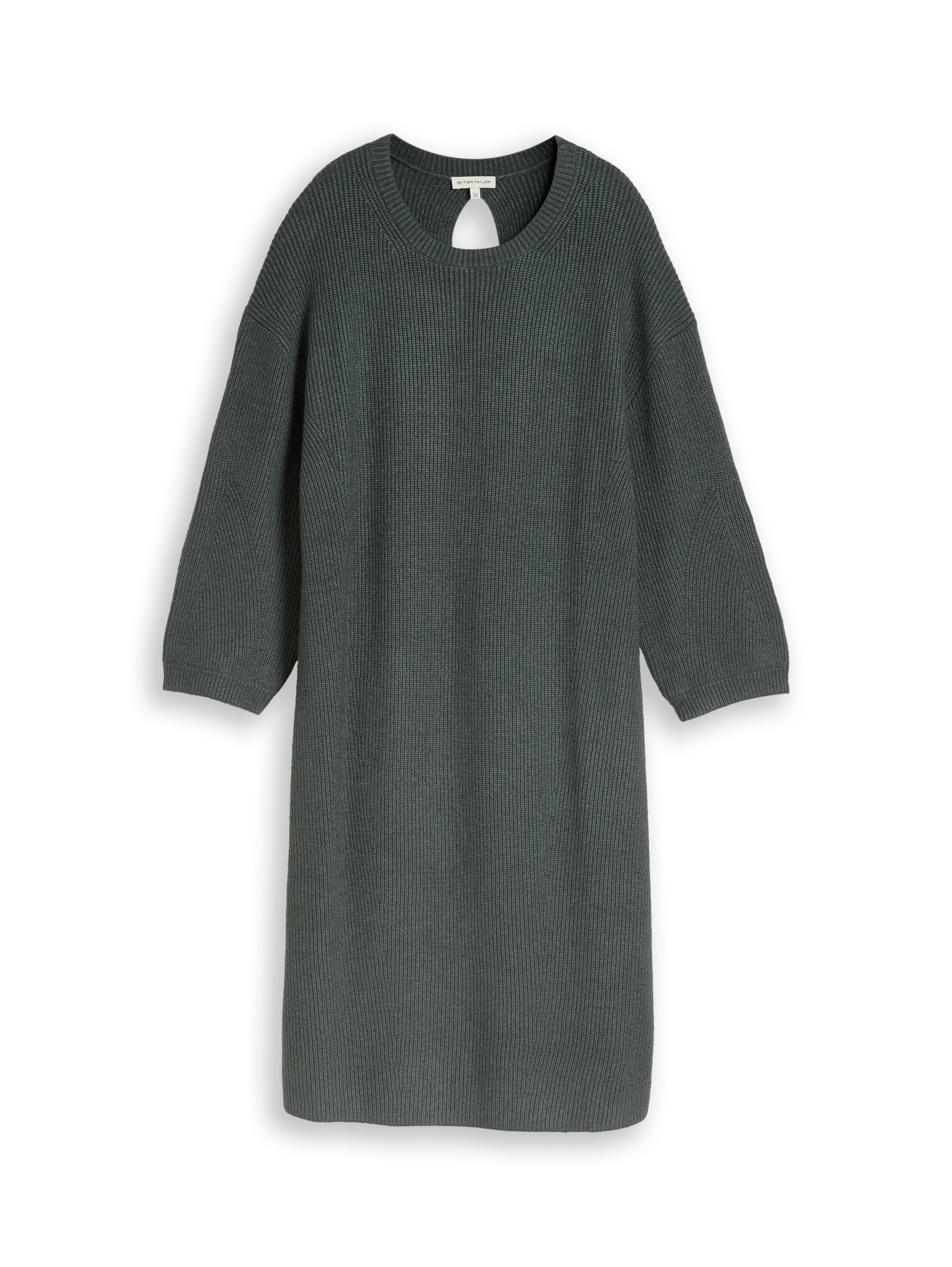 TOM TAILOR Knitted dress in Green: front