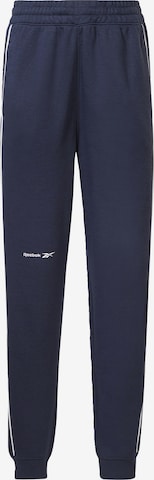 ReebokSlimfit Sportske hlače - plava boja: prednji dio