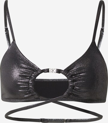 Bustier Hauts de bikini Calvin Klein Swimwear en noir : devant